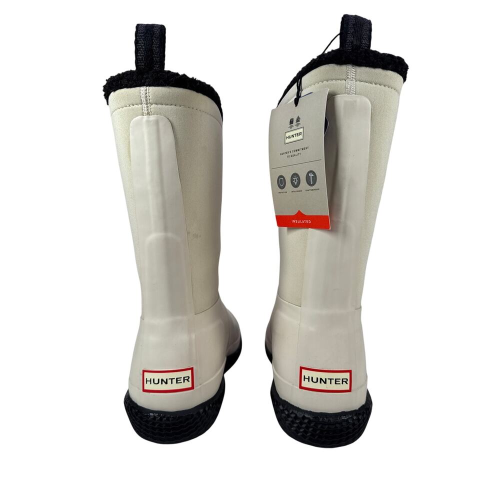 Hunter Original Slipper Snow Boot Womens 10 Insulated Foldable Cuff White Willow - Picture 6 of 12
